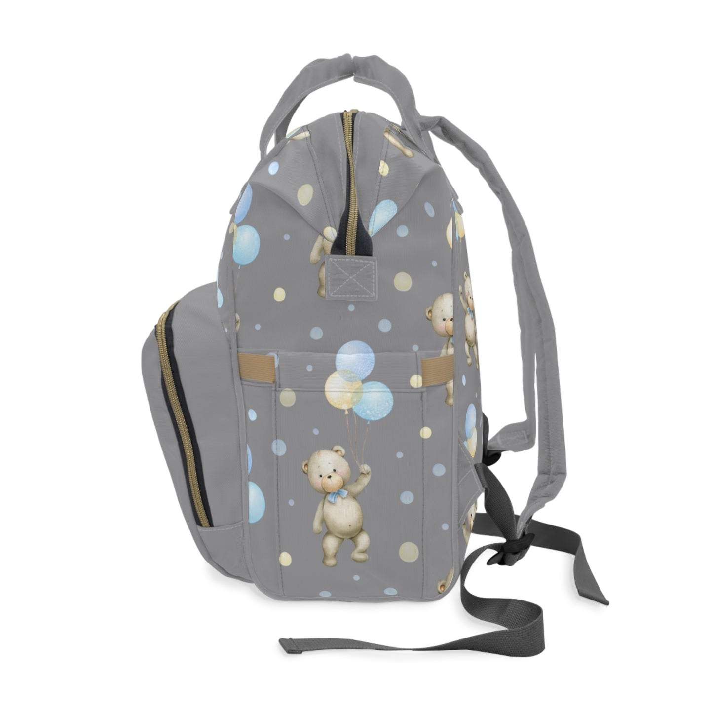Cute Bear Multifunctional Baby Boy Diaper Backpack - Perfect for New Parents & Baby Showers