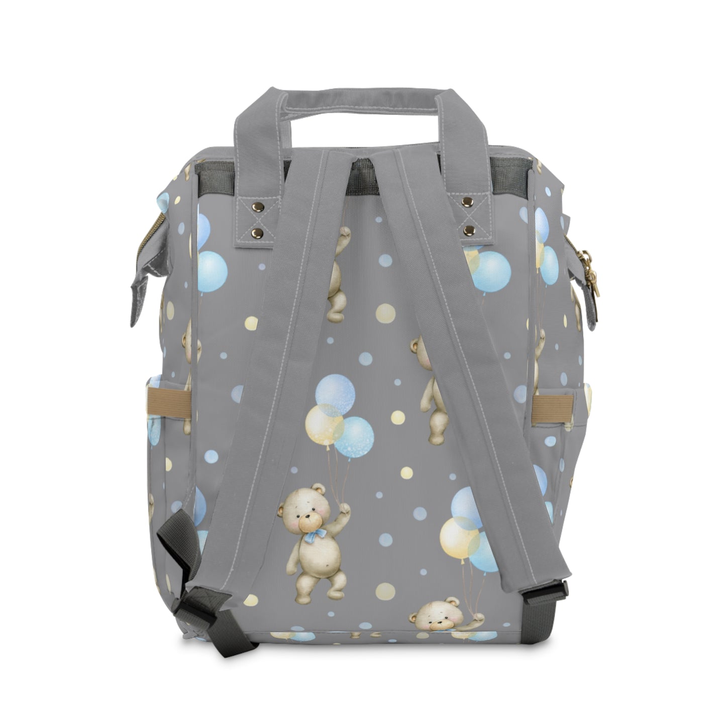 Cute Bear Multifunctional Baby Boy Diaper Backpack - Perfect for New Parents & Baby Showers