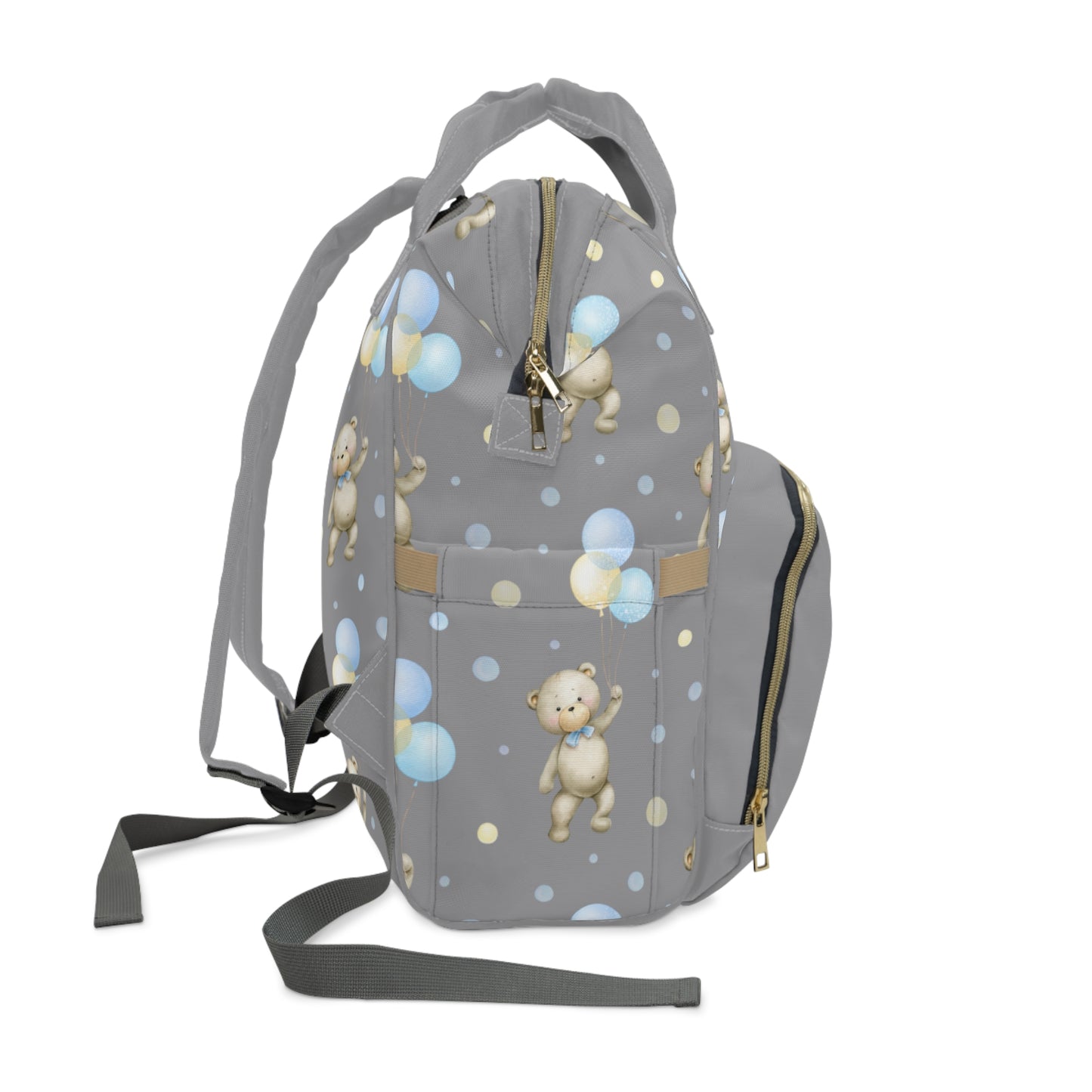 Cute Bear Multifunctional Baby Boy Diaper Backpack - Perfect for New Parents & Baby Showers