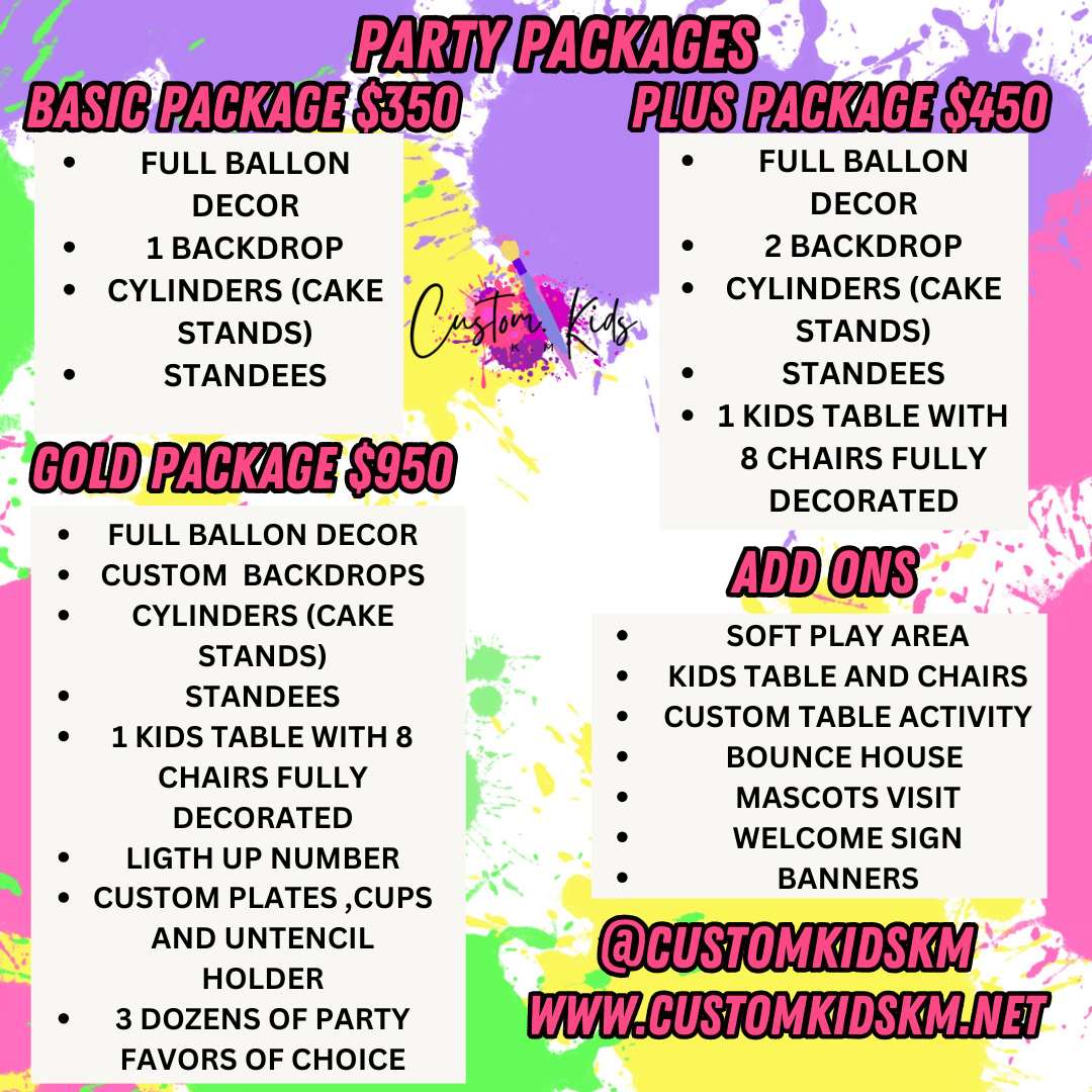PARTY DECOR PACKAGES