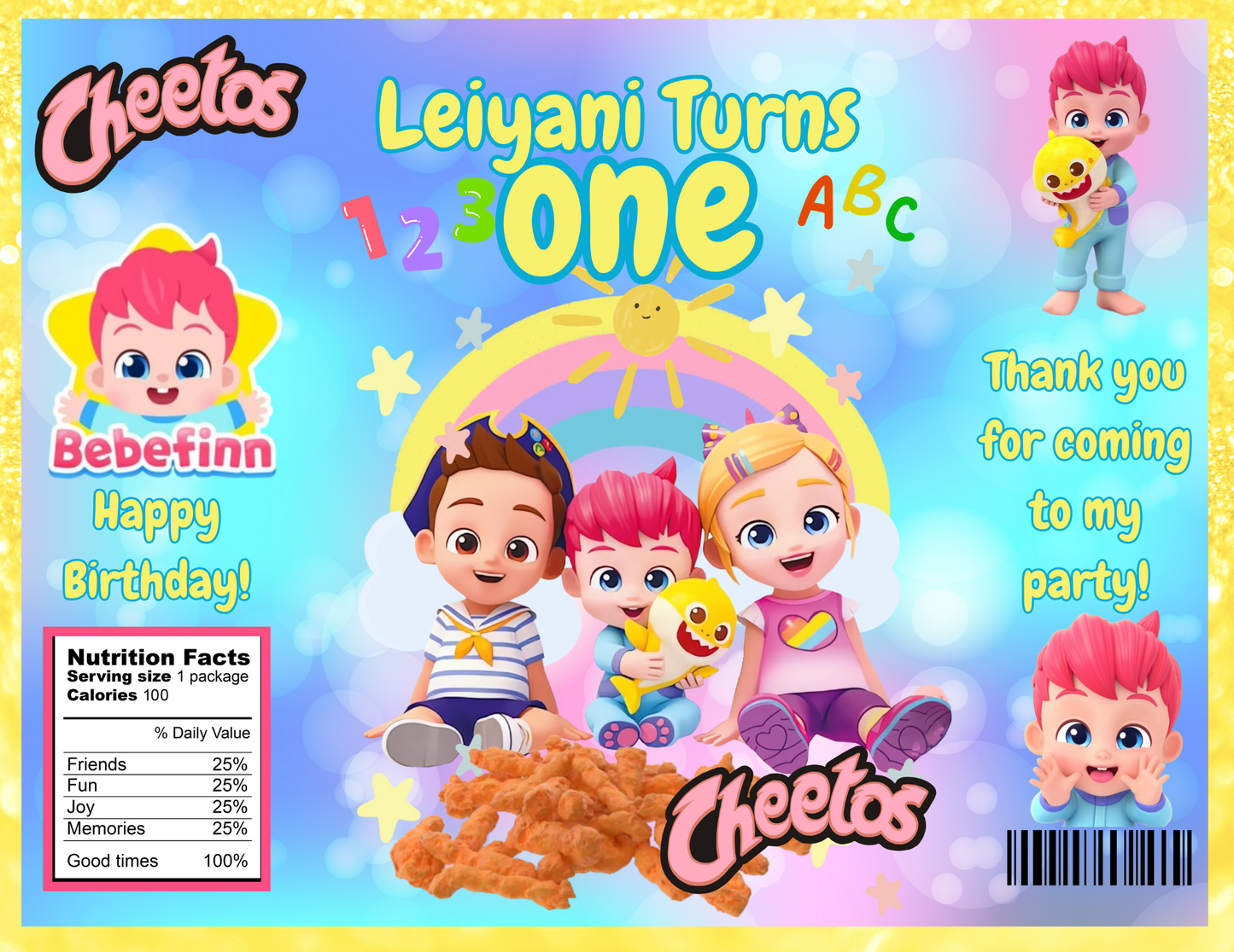 Digital Bebefin chip bag