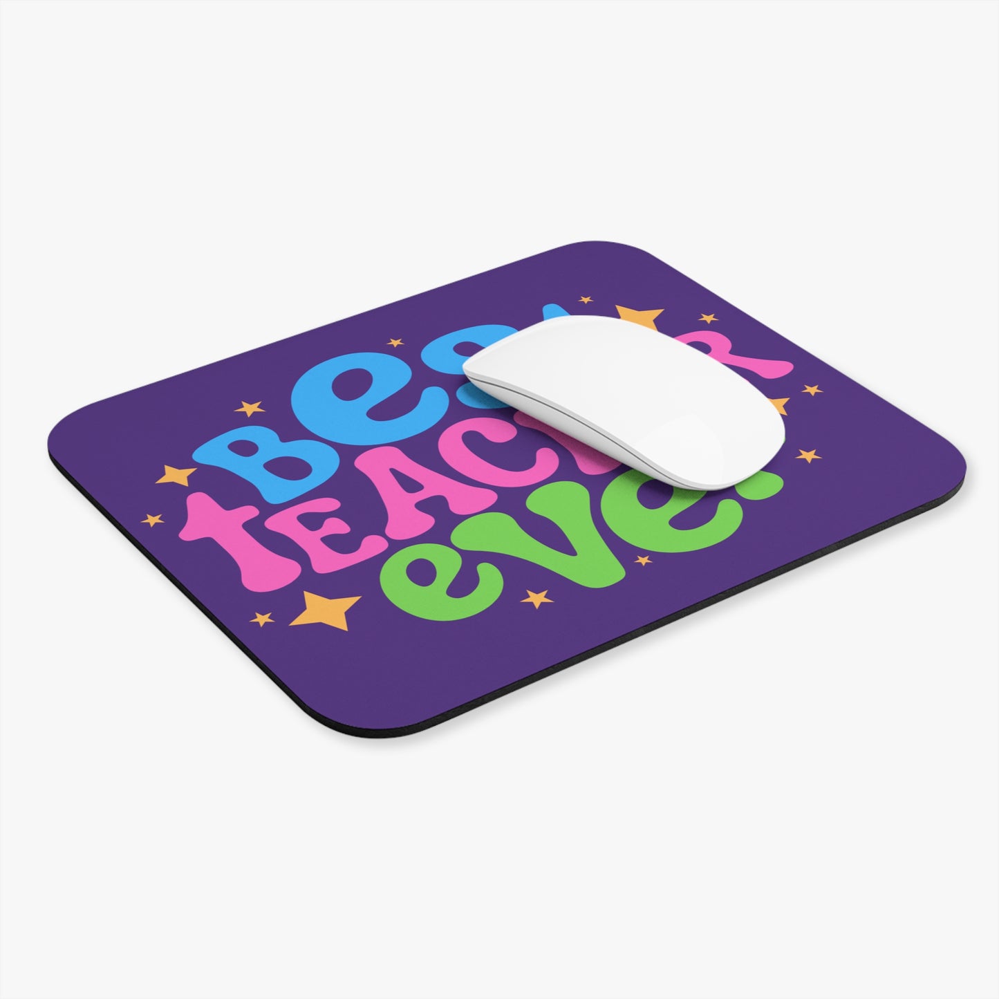 Best Teacher Ever Mouse Pad | Cute Desk Accessories, Gift for Teachers, Classroom Supplies, Inspirational Desk Decor, Teacher Appreciation