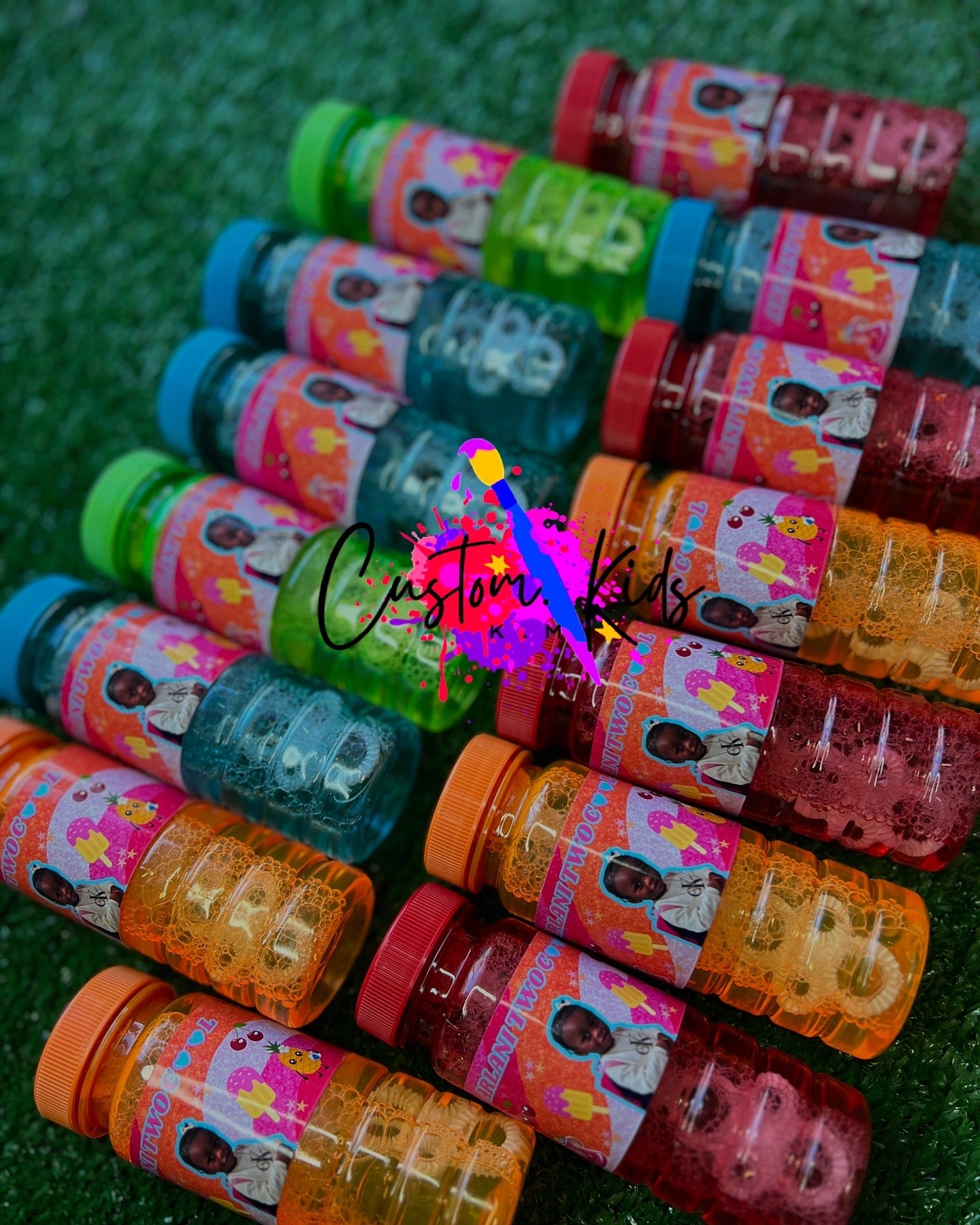 12 custom bubbles