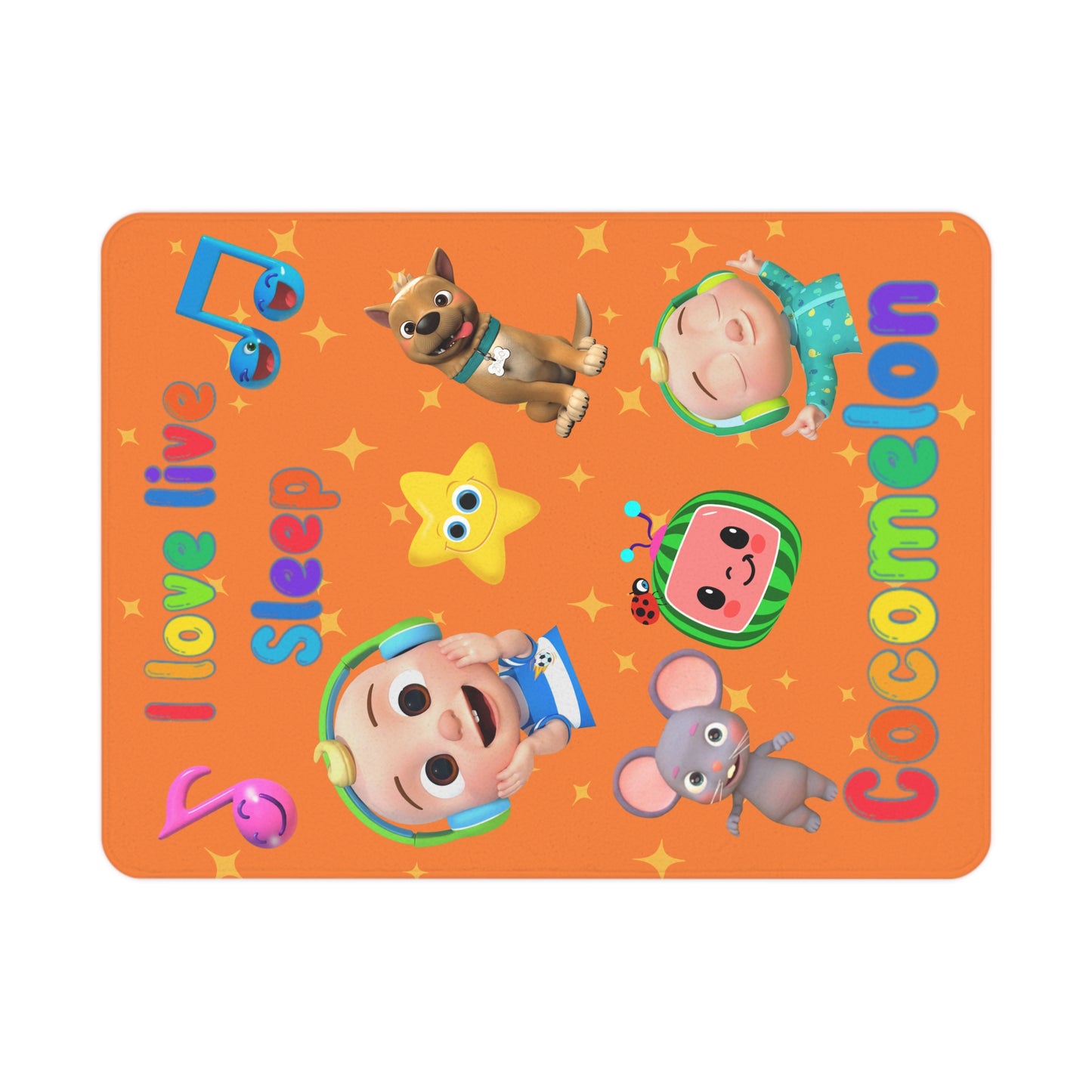 Toddler Baby Boy Blanket I Love Live Sleep' Fun and Colorful