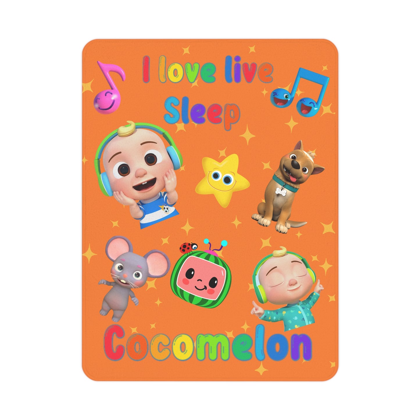Toddler Baby Boy Blanket I Love Live Sleep' Fun and Colorful