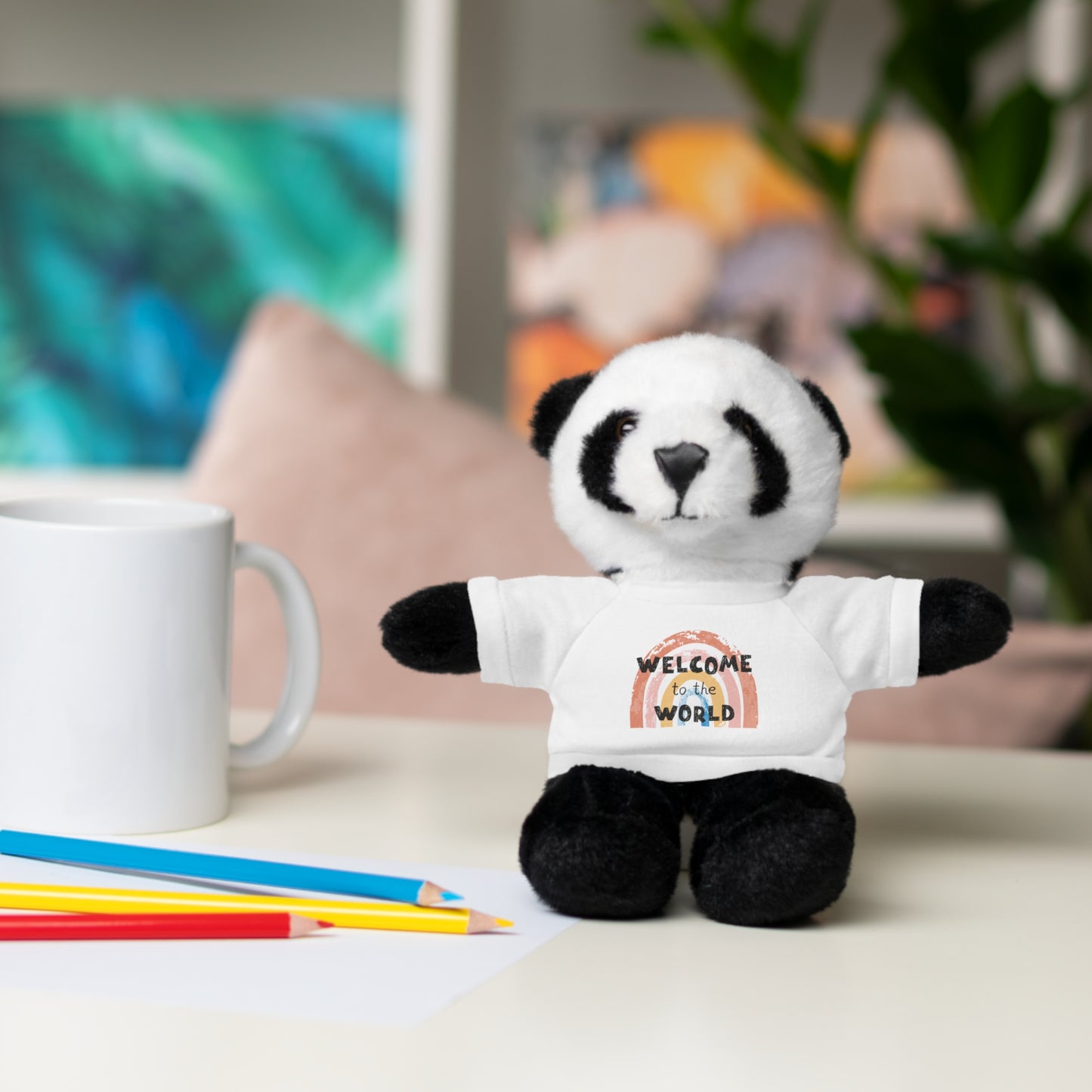 Welcome to the World baby girl Stuffed Animal Teddy Bear - Adorable Gift for Newborns & Celebrations