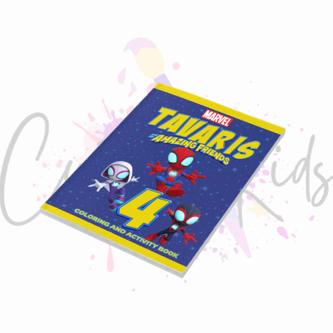 12 custom coloring and activity book
