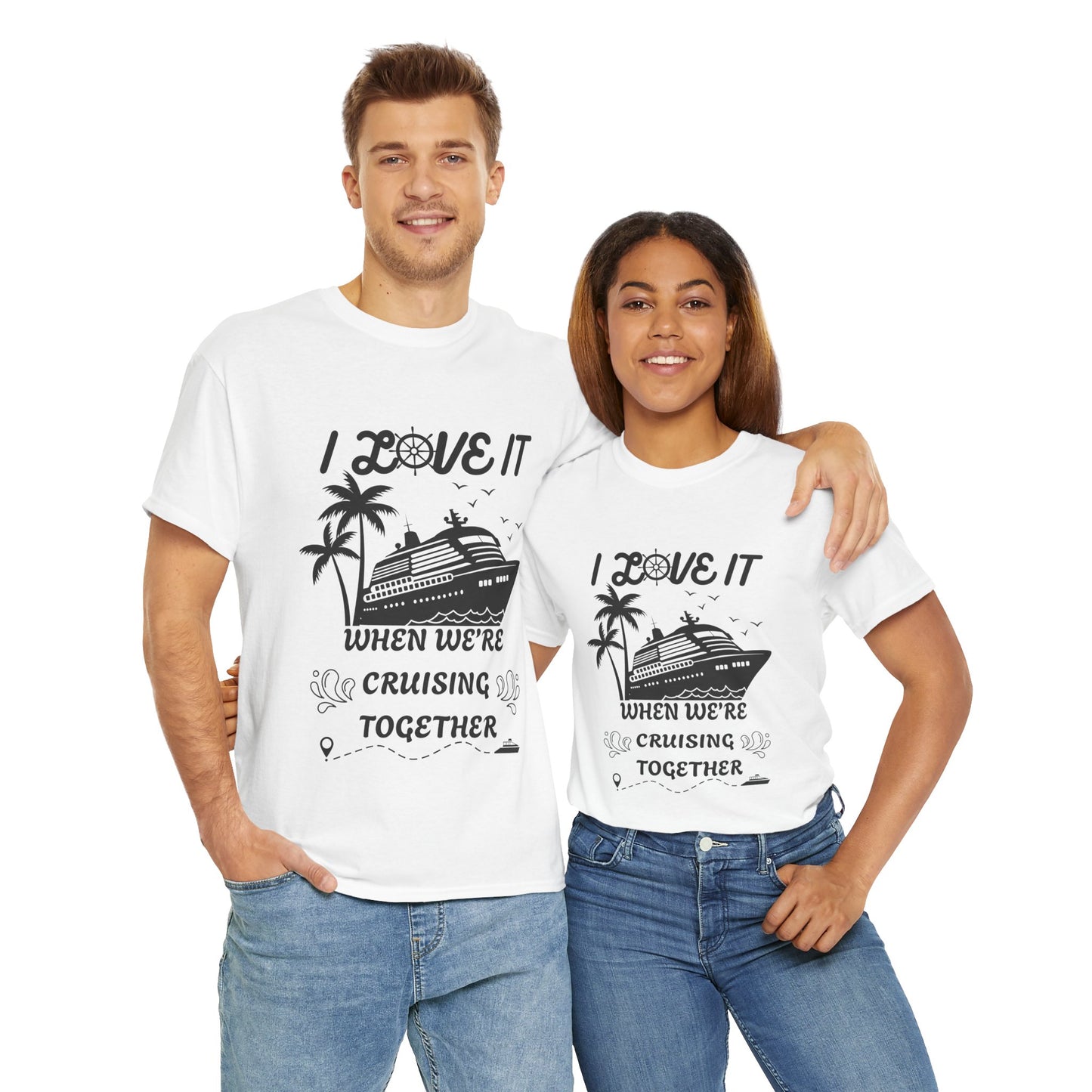 Cruise Together Unisex Heavy Cotton Tee Vacation Shirt