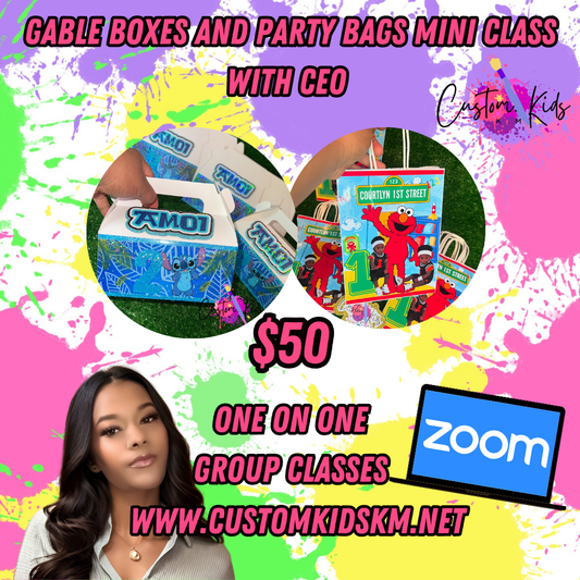 GABLE BOXES AND PARTY BAGS MINI CLASS