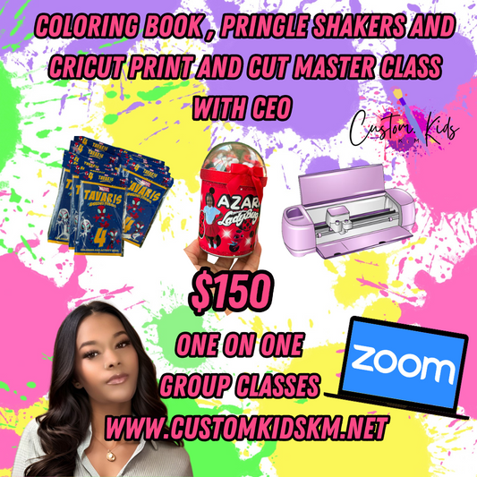 COLORING BOOK , PRINGLE SHAKERS AND CRICUT MASTER CLASS