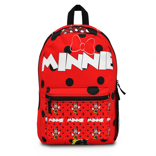 Minnie Mouse Backpack - Cute Red Polka Dot Bag for Kids