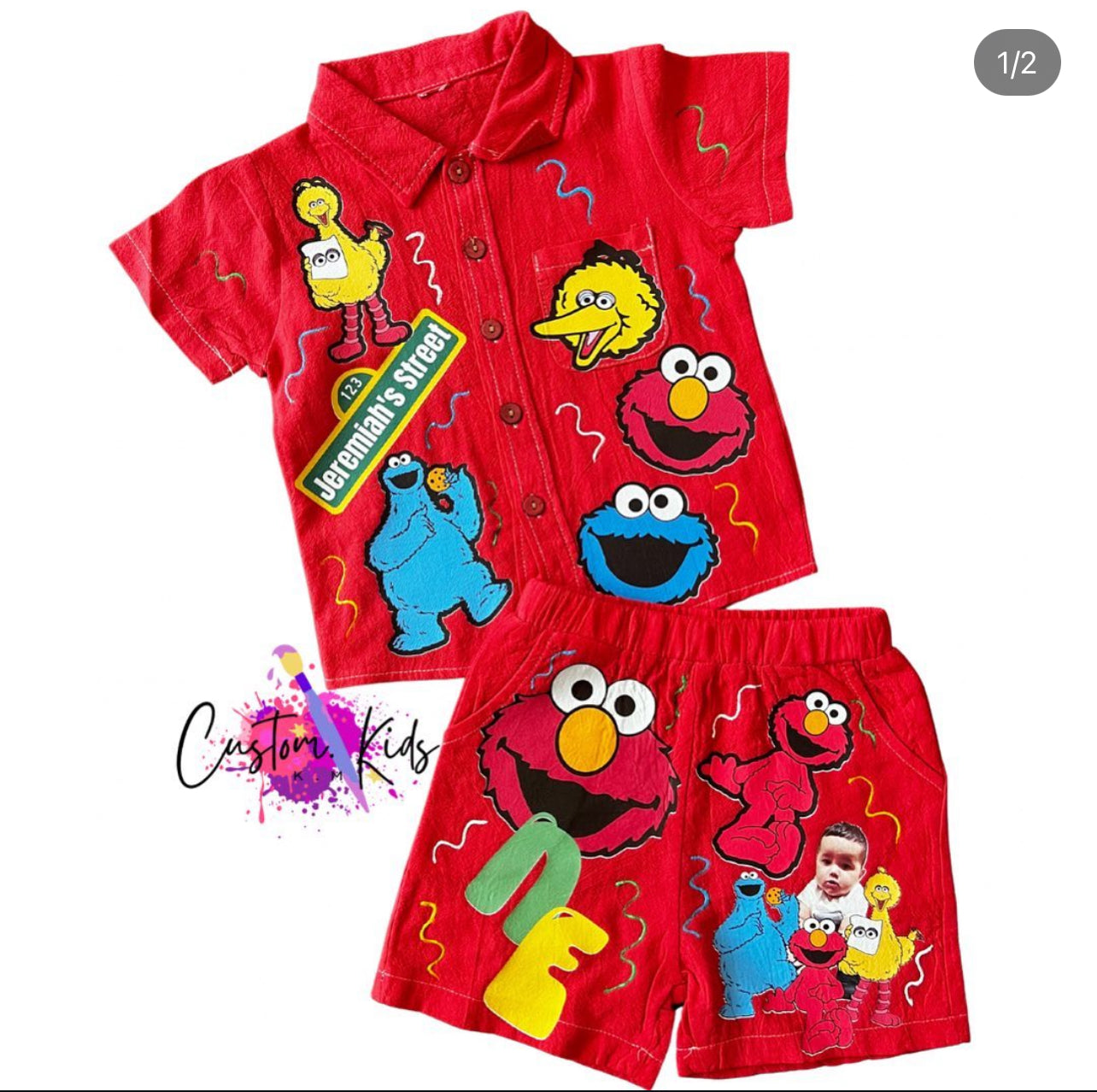 Baby boy 2p short button up set