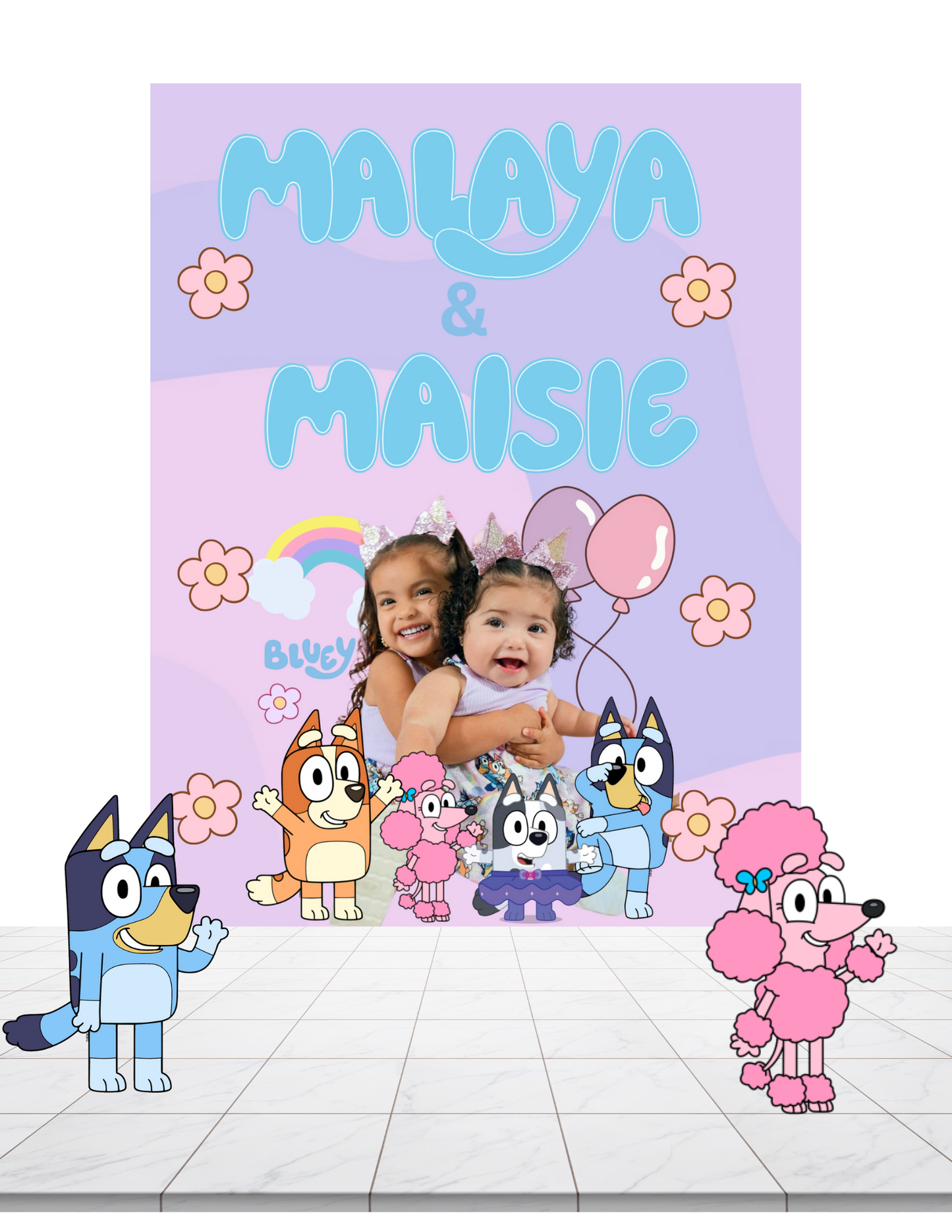 2 Custom prints backdrop attachable (Any themed)