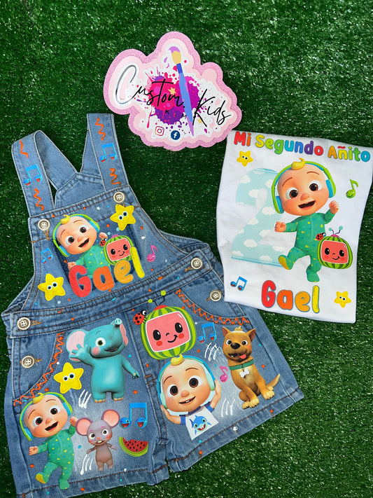 Unisex Custom short jean overall