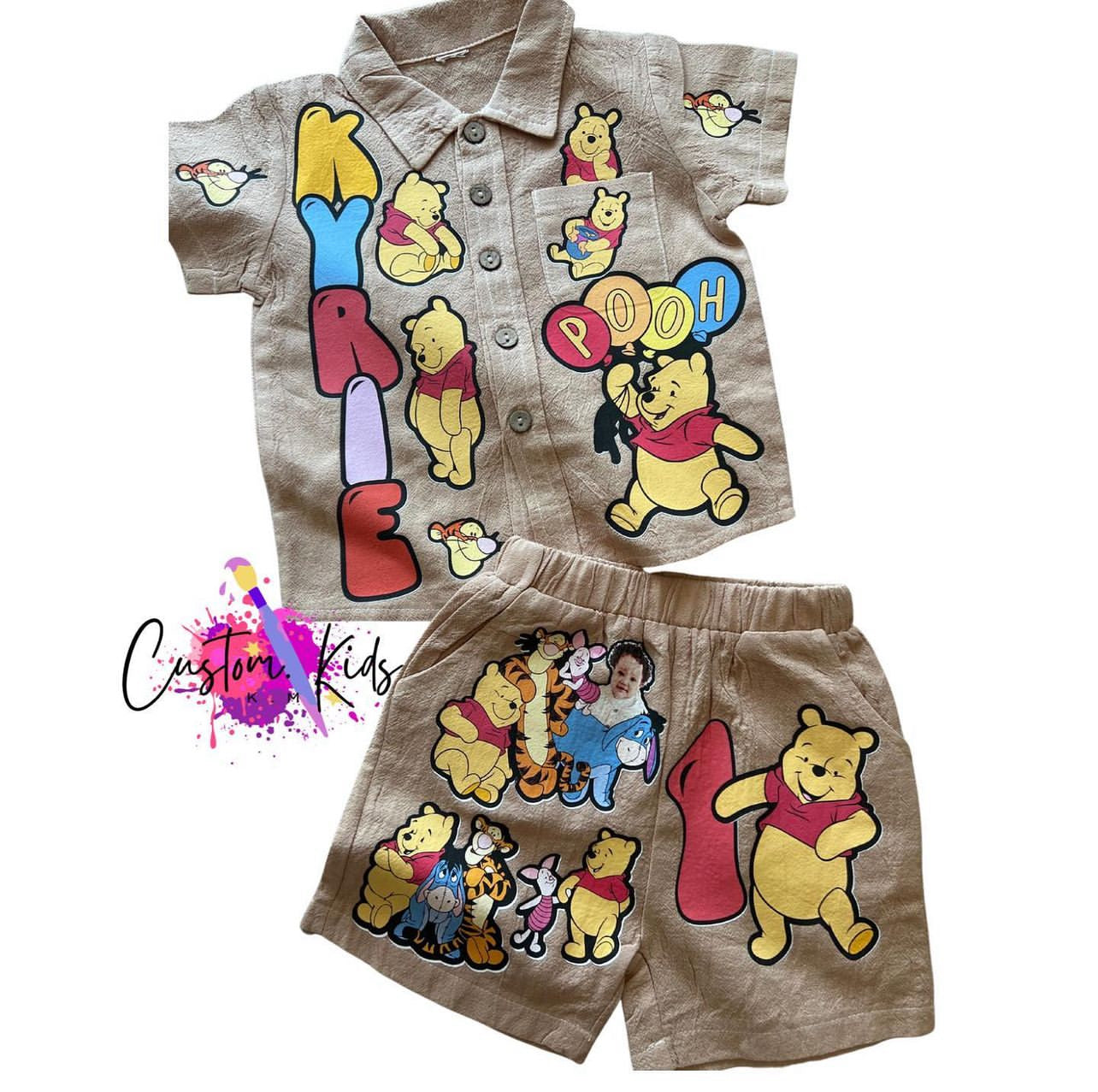 Baby boy 2p short button up set