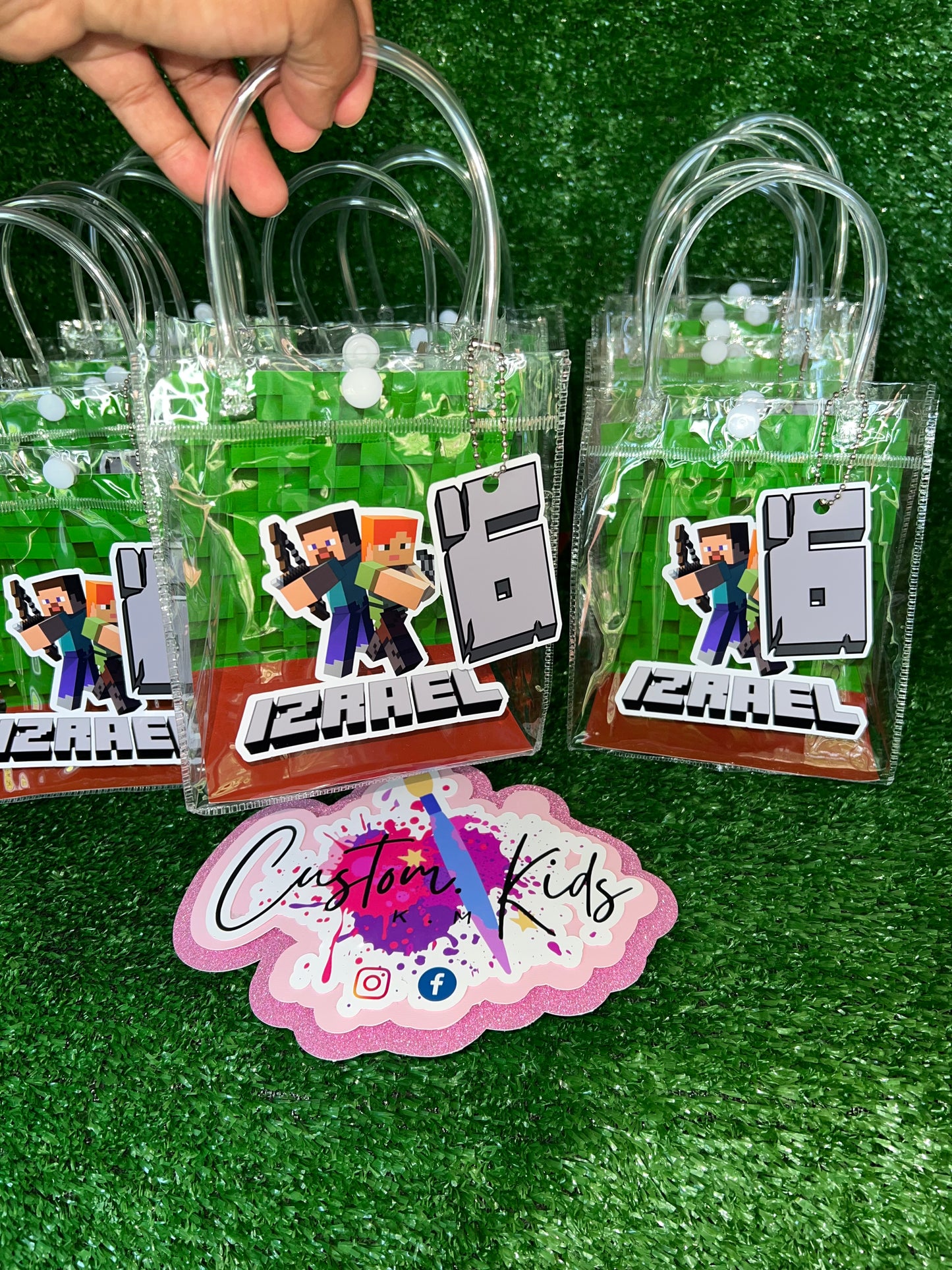 12 Custom Clear Gift Bags