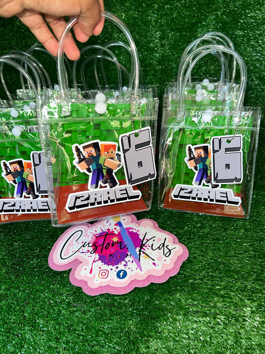 12 Custom Clear Gift Bags